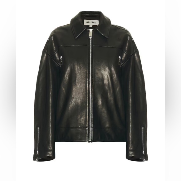 GRLFRND Alek Leather Moto in Black - Picture 5 of 5